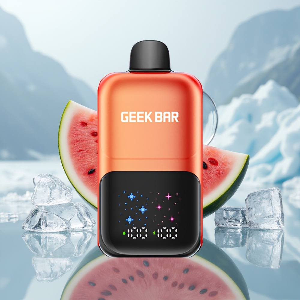 GEEK BAR 2GO 50000 Puffs Goma de Mascar Melancia Gelada 20mL Tela Interativa Bateria Recarregável GEEK BAR 2GO 50000 Puffs Goma de Mascar Melancia Gelada 20mL Tela Interativa Bateria Recarregável