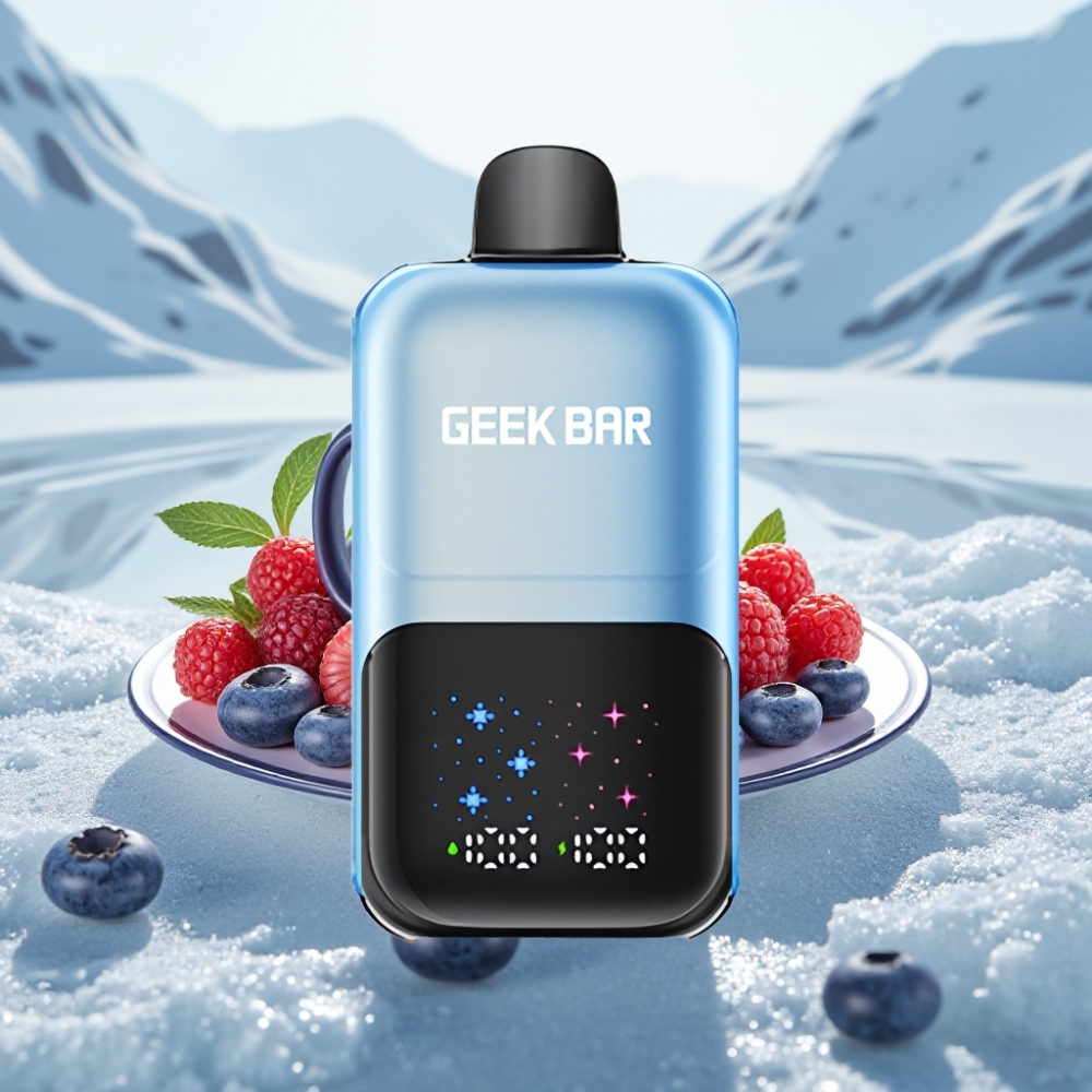 GEEK BAR 2GO 50000 Puffs Mirtilo Framboesa Gelo Tela Grande Dual Tanks Recarregável GEEK BAR 2GO 50000 Puffs Mirtilo Framboesa Gelo Tela Grande Dual Tanks Recarregável