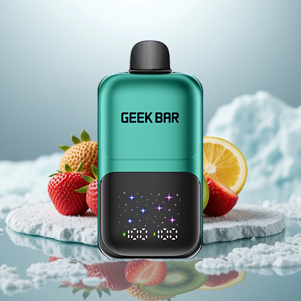 GEEK BAR 2GO 50000 Puffs Morango & Kiwi Tela Grande Interativa Dual Tank 20mL GEEK BAR 2GO 50000 Puffs Morango & Kiwi Tela Grande Interativa Dual Tank 20mL