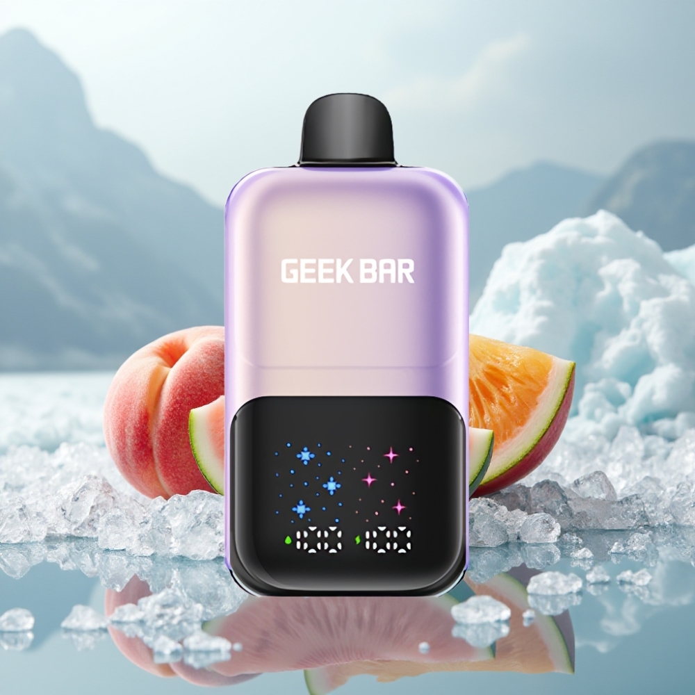 GEEK BAR 2GO 50000 Puffs Pêssego Manga Melancia Gelada Tela Grande Dual Tanks 20mL GEEK BAR 2GO 50000 Puffs Pêssego Manga Melancia Gelada Tela Grande Dual Tanks 20mL