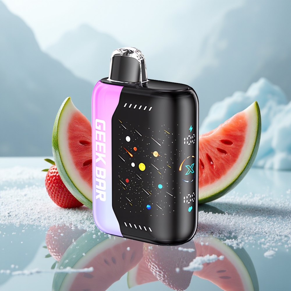 GEEK BAR Pulse X 42K Puffs Edição Meteoro Morango Melancia Tela Curva 3D GEEK BAR Pulse X 42K Puffs Edição Meteoro Morango Melancia Tela Curva 3D
