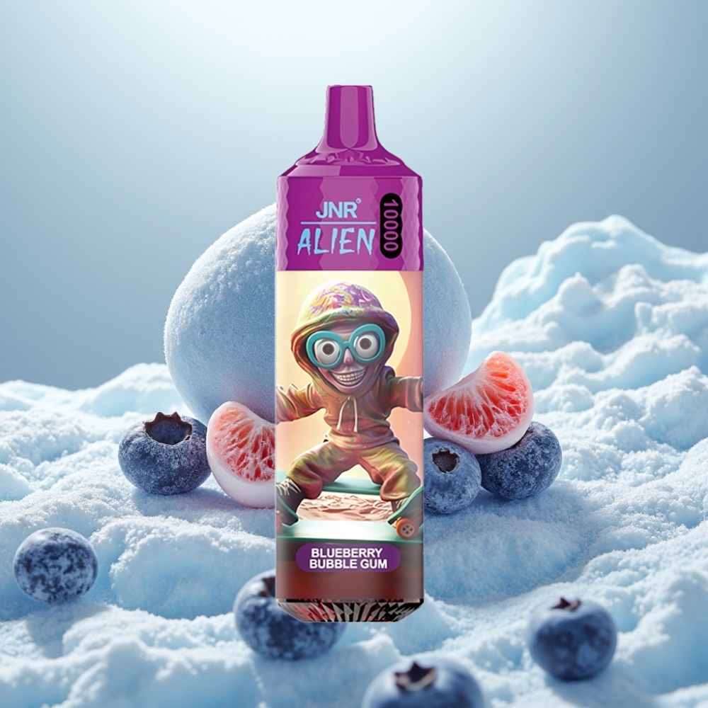JNR Alien 10000 Puffs Chiclete de Mirtilo Bateria 850mAh Tipo-C JNR Alien 10000 Puffs Chiclete de Mirtilo Bateria 850mAh Tipo-C