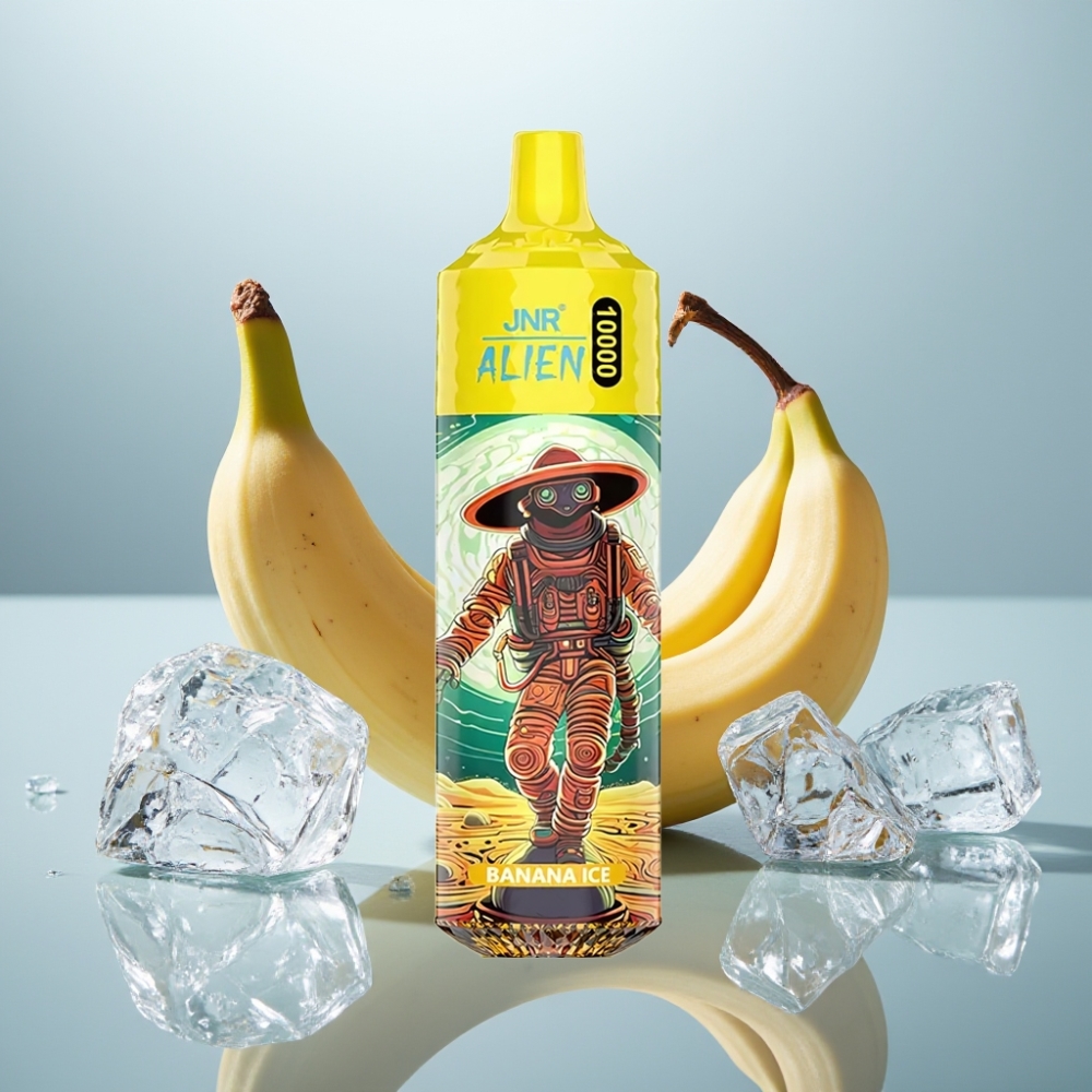 JNR Alien 10000 Puffs Disposable Vape Banana Gelo e Capacidade da Bateria 850mAh JNR Alien 10000 Puffs Disposable Vape Banana Gelo e Capacidade da Bateria 850mAh