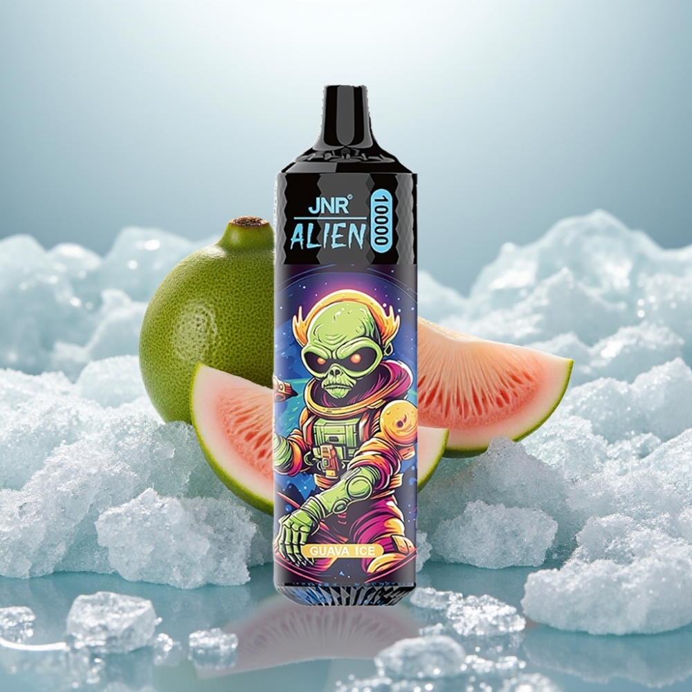 JNR Alien 10000 Puffs Disposable Vape Gelo de Goiaba Bateria 850mAh JNR Alien 10000 Puffs Disposable Vape Gelo de Goiaba Bateria 850mAh