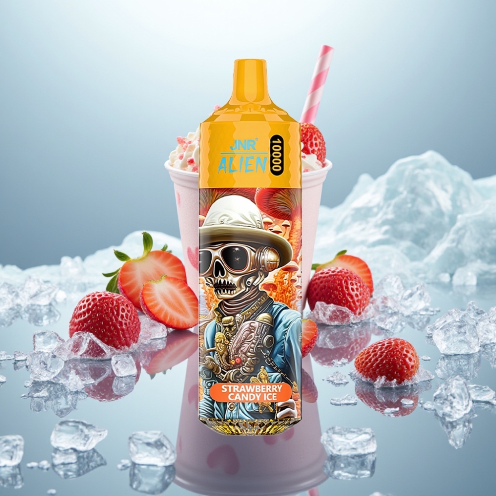 JNR Alien 10000 Puffs Doce de Morango Gelo Capacidade da Bateria 850mAh