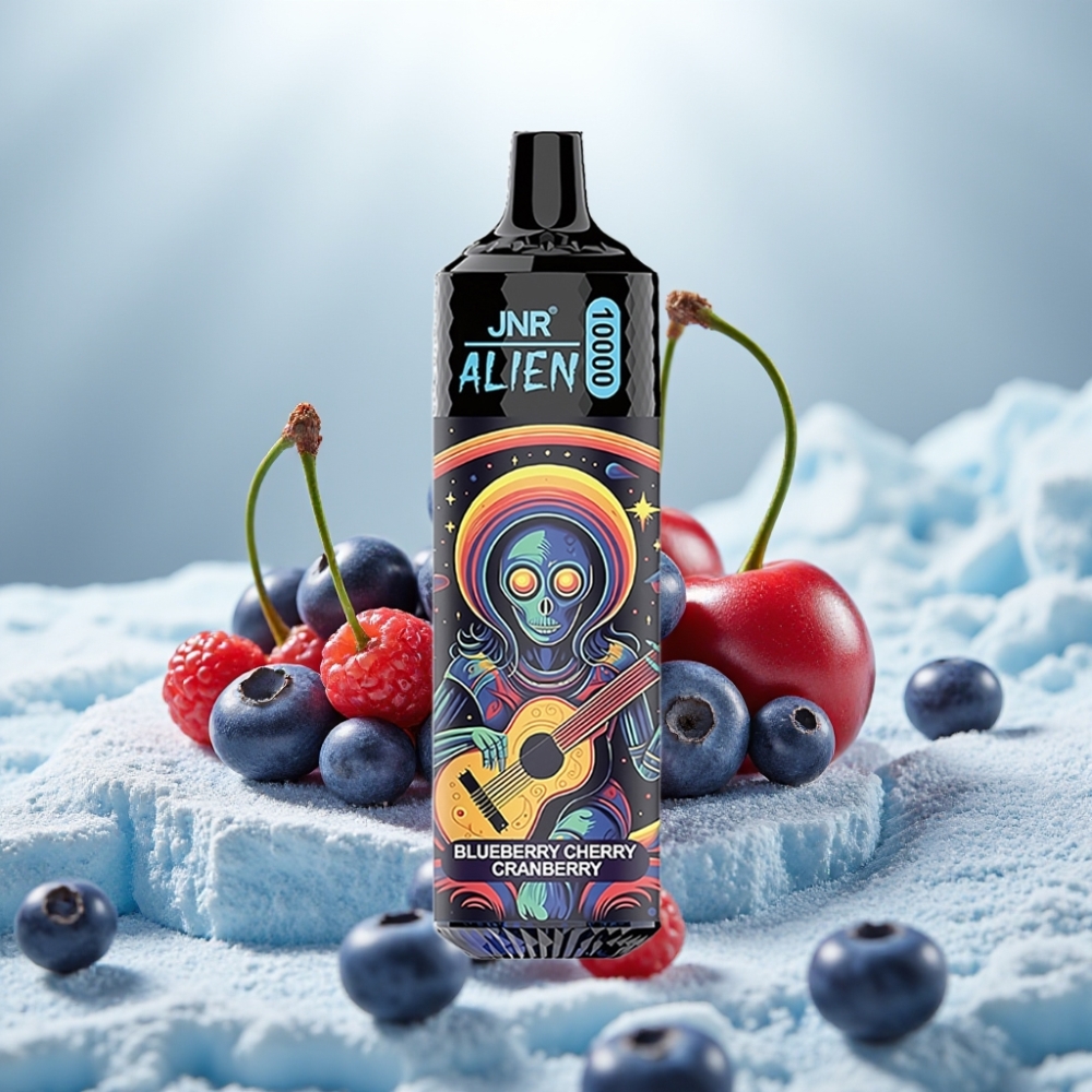 JNR Alien 10000 Puffs Mirtilo Cereja Cranberry Tipo-C Carga Rápida