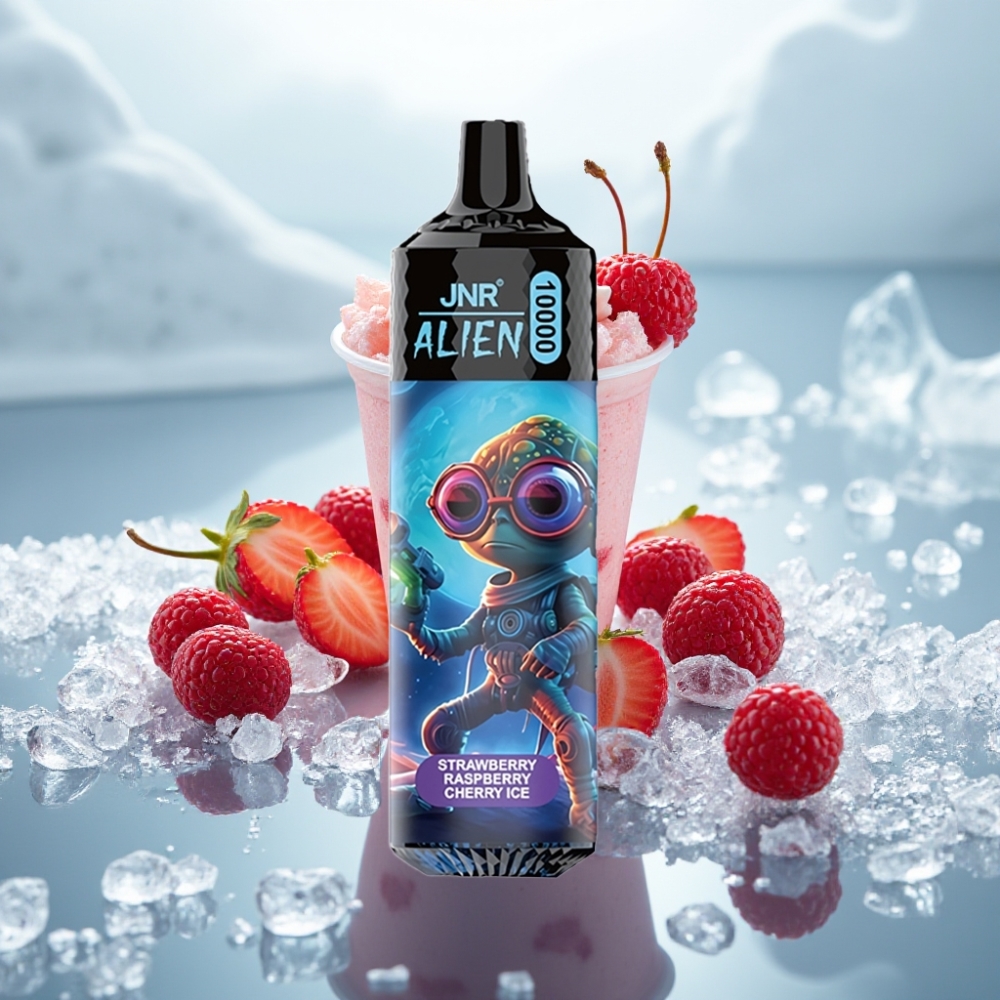 JNR Alien 10000 Puffs Morango Framboesa Cereja Gelo 850mAh Tipo-C
