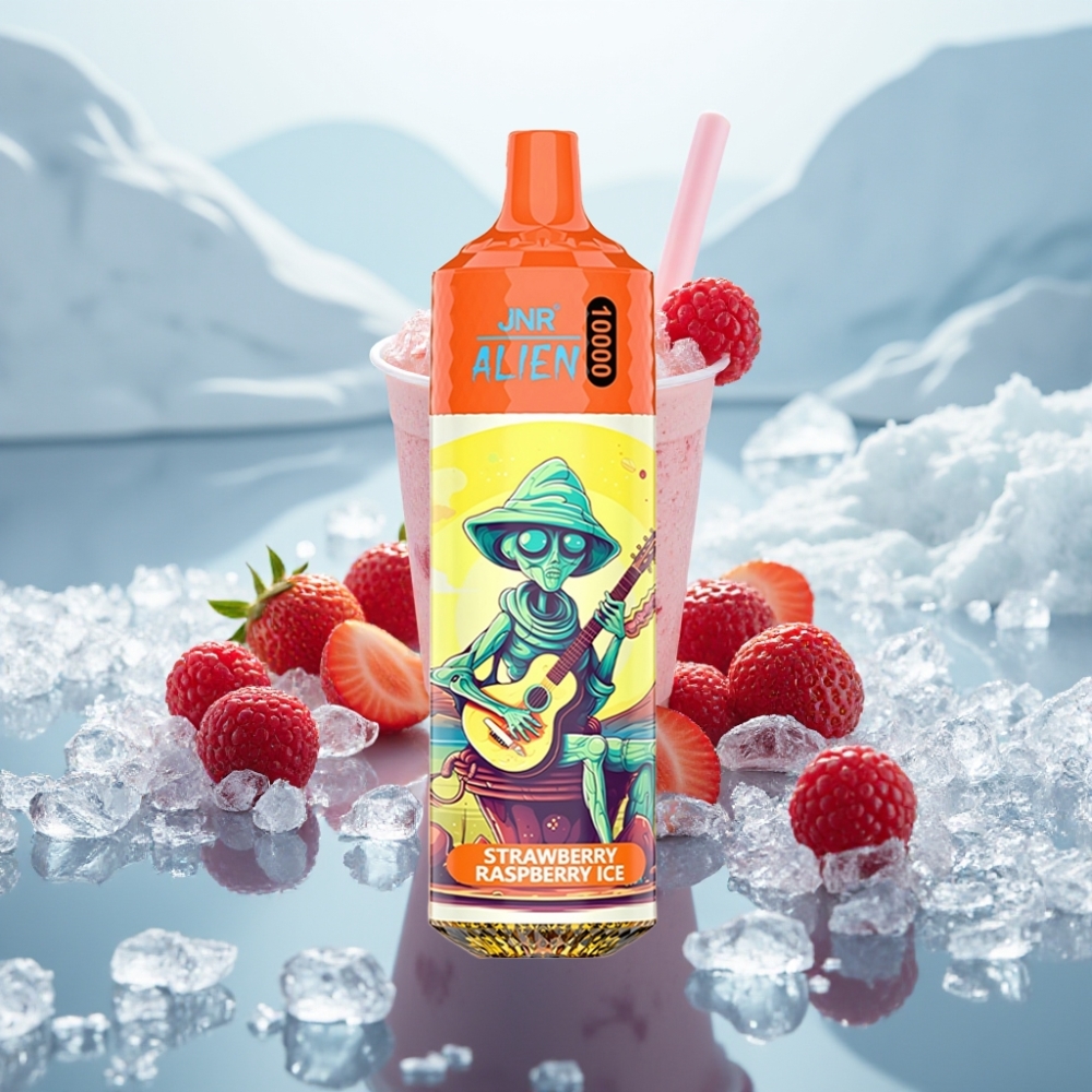 JNR Alien 10000 Puffs Morango Framboesa Gelo 850mAh Tipo-C