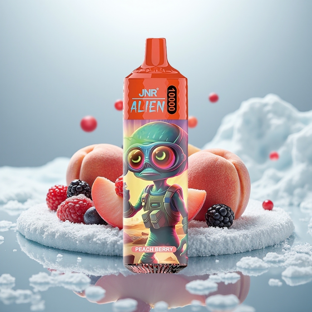 JNR Alien 10000 Puffs Pêssego Frutas Silvestres LED RGB Tipo-C