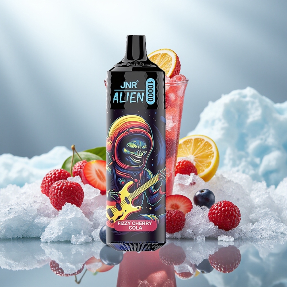 JNR Alien 10000 Puffs Refrigerante Cereja Fizzy Capacidade Bateria 850mAh