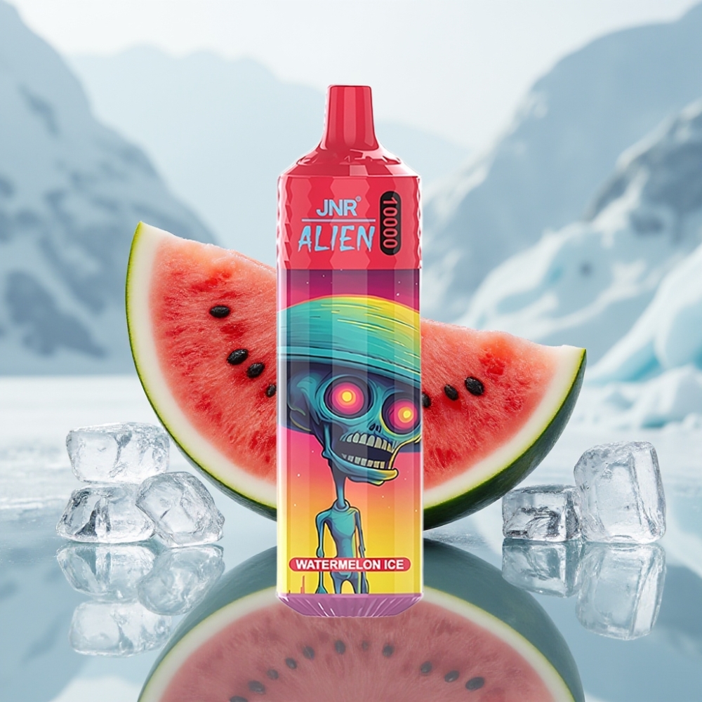 JNR Alien 10000 Puffs Sabor Melancia Gelada Recarregável Tipo-C 850mAh