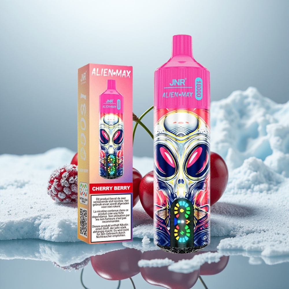 JNR Alien Max 18000 Puffs Cereja e Frutas Silvestres Tipo-C Carga Rápida
