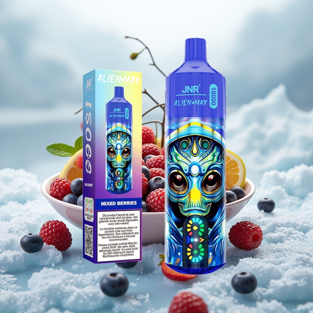 JNR Alien Max 18000 Puffs Disposable Vape Frutas Silvestres LED Inteligente Tipo-C