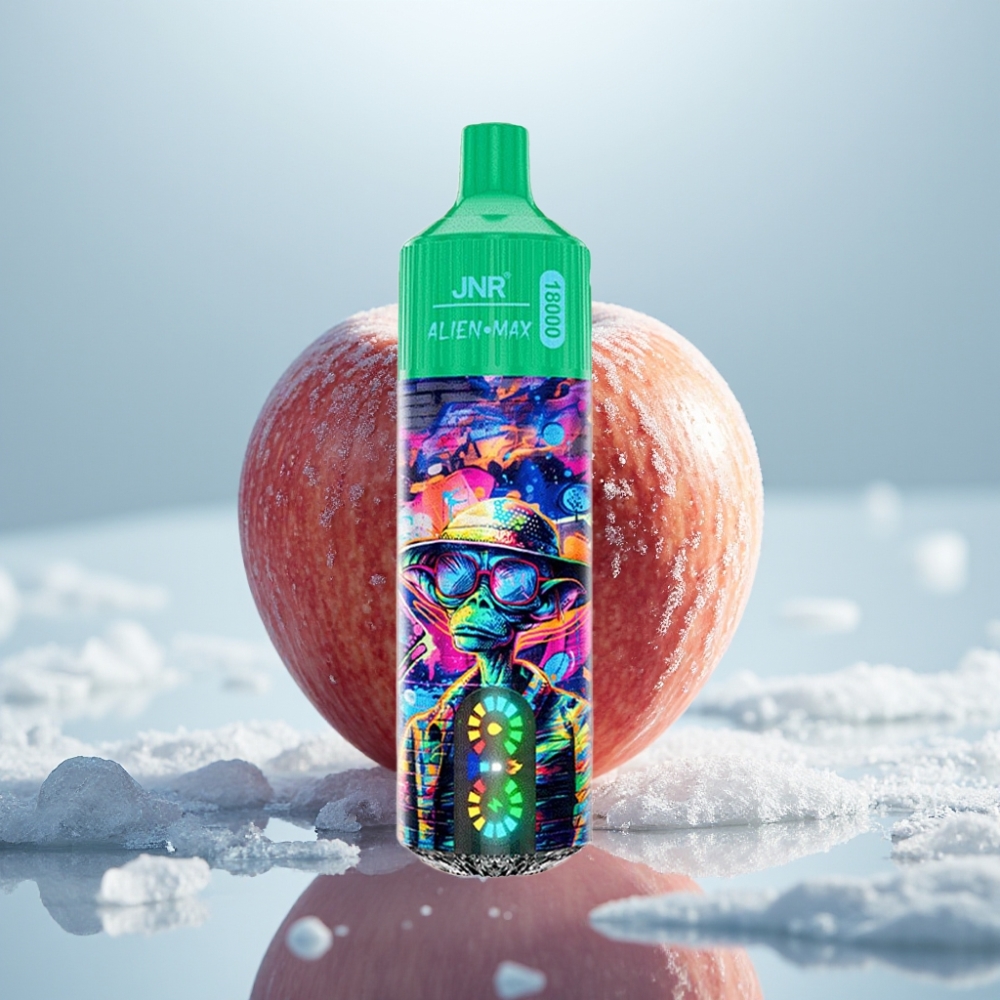 JNR Alien Max 18000 Puffs Maçã Congelada Display LED Inteligente JNR Alien Max 18000 Puffs Maçã Congelada Display LED Inteligente