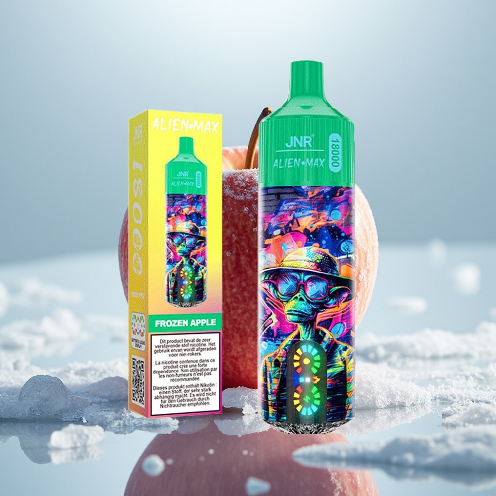 JNR Alien Max 18000 Puffs Maçã Congelada Display LED Inteligente