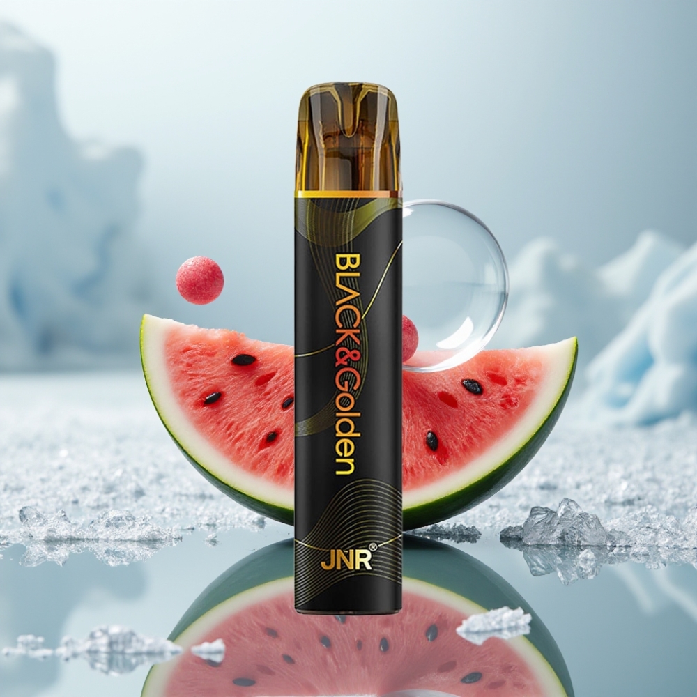 JNR Black&Golden 800 Puffs Chiclete de Melancia 550mAh 2ml TPD JNR Black&Golden 800 Puffs Chiclete de Melancia 550mAh 2ml TPD
