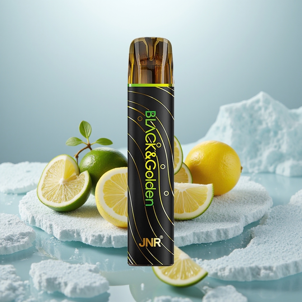 JNR Black&Golden 800 Puffs Limão & Lima 550mAh 2ml TPD Sem Recarga JNR Black&Golden 800 Puffs Limão & Lima 550mAh 2ml TPD Sem Recarga