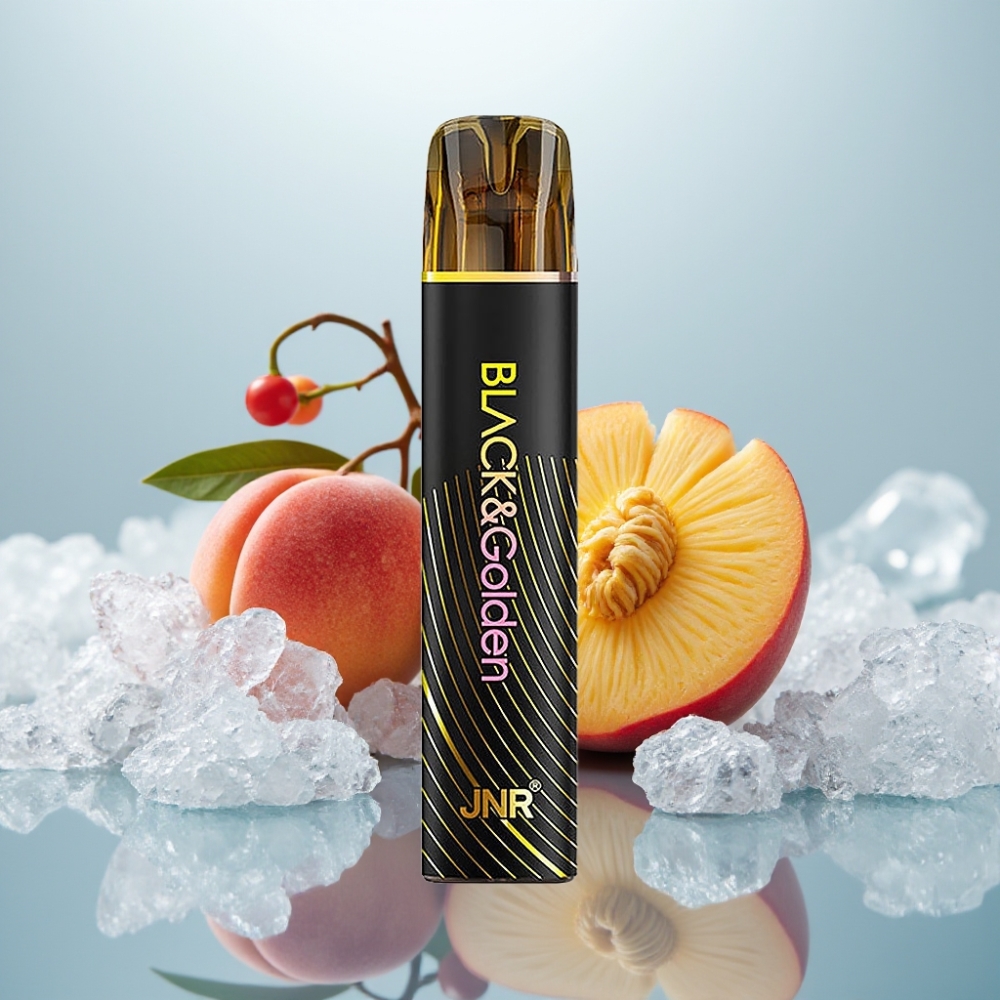 JNR Black&Golden 800 Puffs Pêssego Manga Capacidade Bateria 550mAh