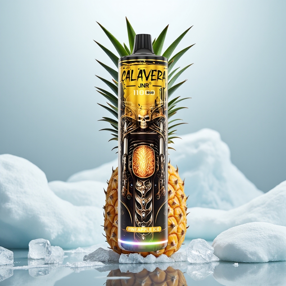 JNR Calavera 11000 Puffs Abacaxi Gelo Disposable Vape Tipo-C 850mAh 21ml JNR Calavera 11000 Puffs Abacaxi Gelo Disposable Vape Tipo-C 850mAh 21ml