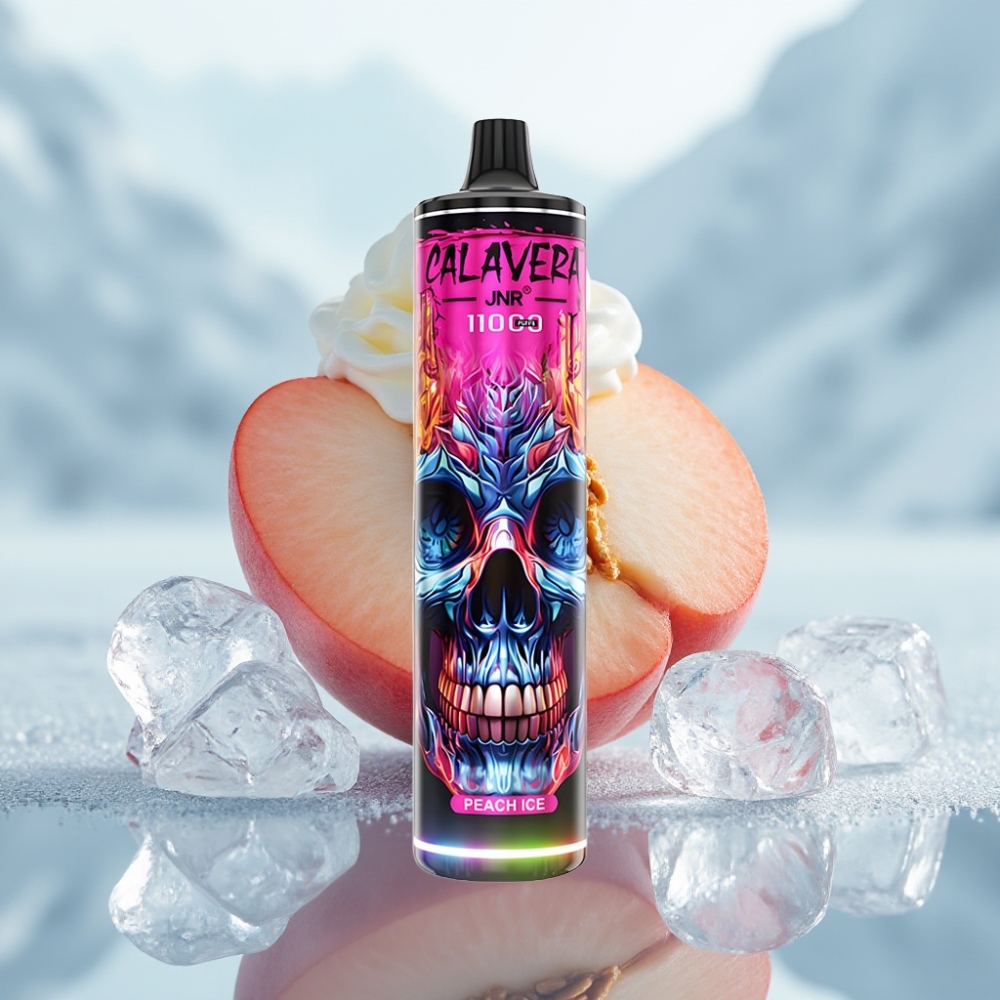 JNR Calavera 11000 Puffs Disposable Vape Pêssego Gelo Tipo-C 850mAh 21ml JNR Calavera 11000 Puffs Disposable Vape Pêssego Gelo Tipo-C 850mAh 21ml