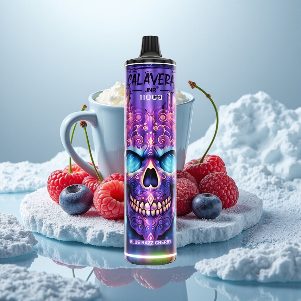 JNR Calavera 11000 Puffs Mirtilo Cereja Porta Carregamento Tipo-C JNR Calavera 11000 Puffs Mirtilo Cereja Porta Carregamento Tipo-C