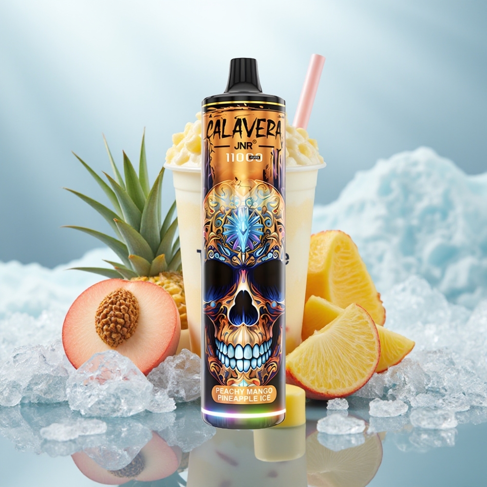 JNR Calavera 11000 Puffs Pêssego Manga Abacaxi Gelo Recarregável Tipo-C