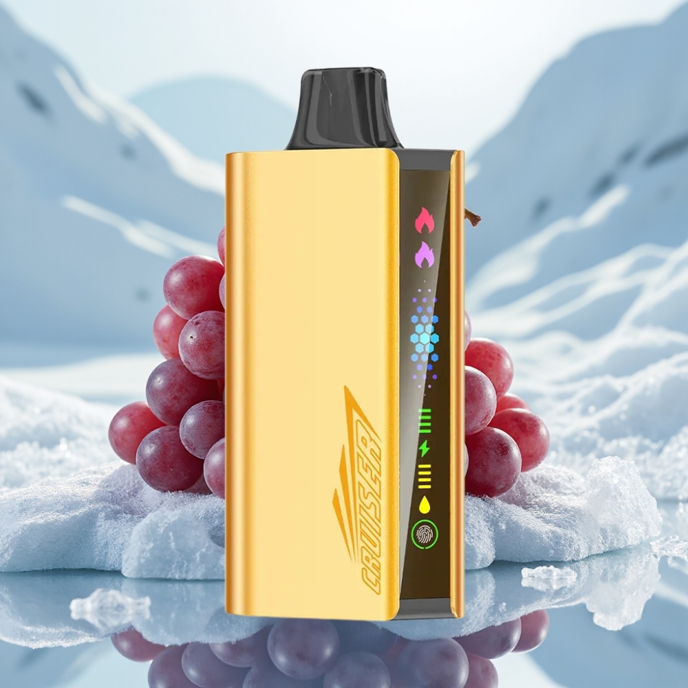 JNR Cruiser 12000 Puffs Uva Gelo No-Charge Disposable Vape Bateria Integrada 3500mAh JNR Cruiser 12000 Puffs Uva Gelo No-Charge Disposable Vape Bateria Integrada 3500mAh