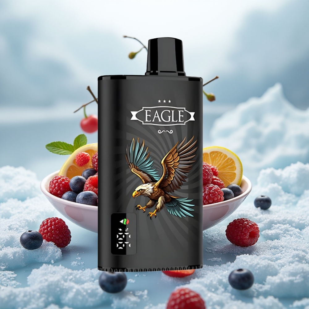 JNR EAGLE Smart 23000 Puffs Disposable Vape Frutas Vermelhas Tela Digital 750mAh JNR EAGLE Smart 23000 Puffs Disposable Vape Frutas Vermelhas Tela Digital 750mAh