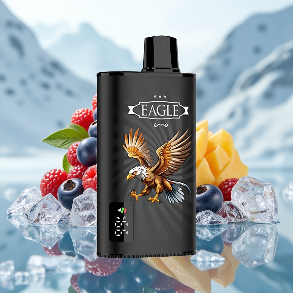 JNR EAGLE Smart 23000 Puffs Disposable Vape Groselha Manga Gelo Tela Digital 750mAh JNR EAGLE Smart 23000 Puffs Disposable Vape Groselha Manga Gelo Tela Digital 750mAh