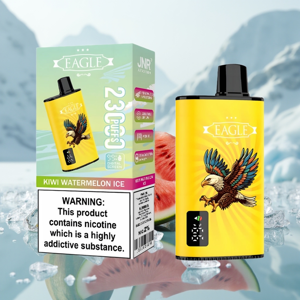 JNR EAGLE Smart 23000 Puffs Disposable Vape Kiwi Melancia Gelo Tela Digital 750mAh