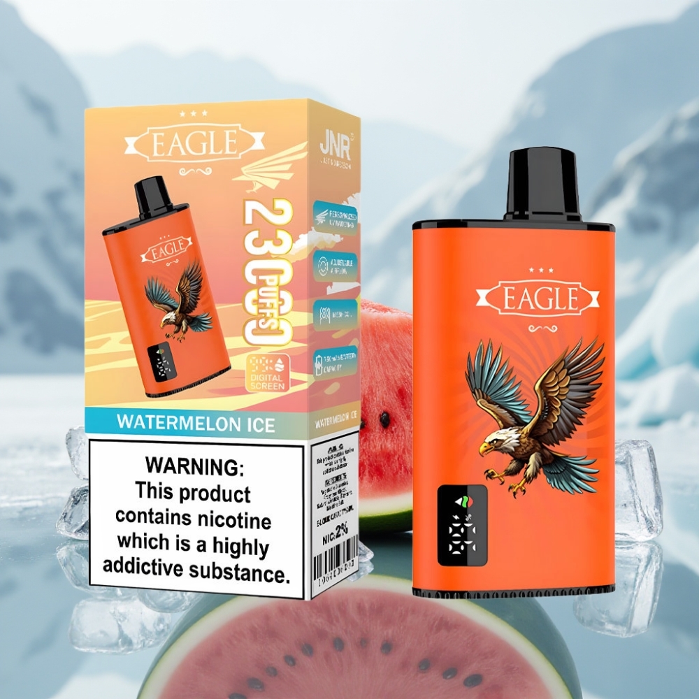 JNR EAGLE Smart 23000 Puffs Disposable Vape Melancia Gelo Tela Digital 25ml