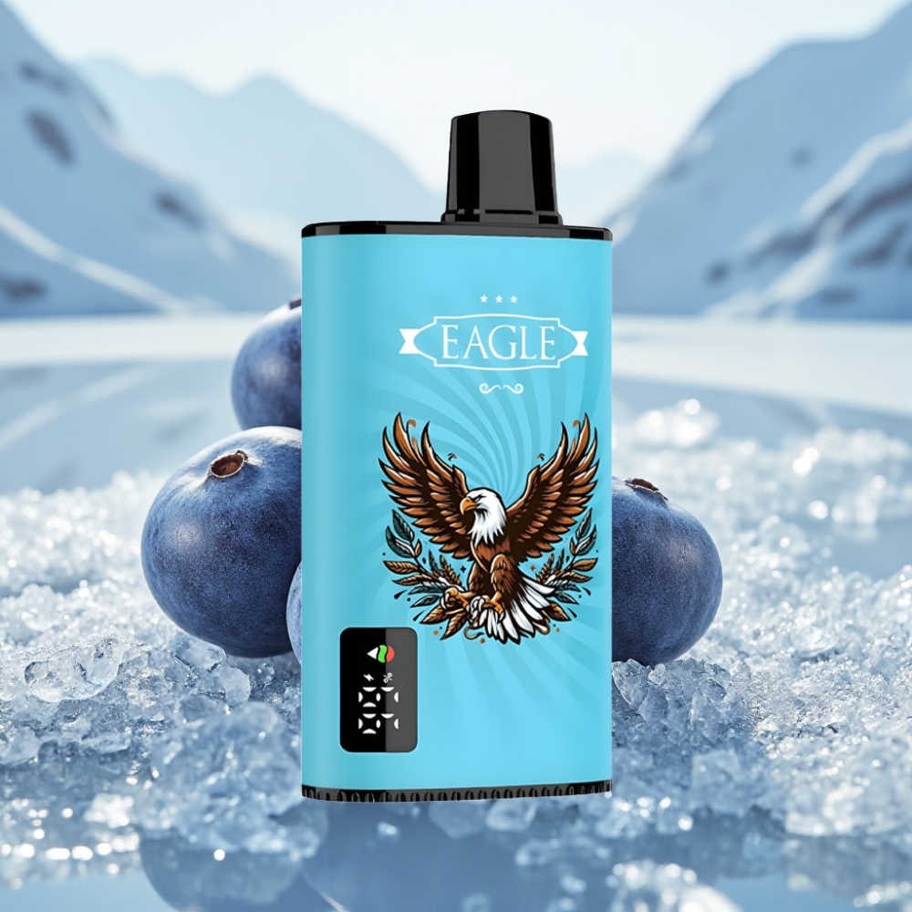 JNR EAGLE Smart 23000 Puffs Disposable Vape Mirtilo Gelo com Tela Digital e Bateria 750mAh JNR EAGLE Smart 23000 Puffs Disposable Vape Mirtilo Gelo com Tela Digital e Bateria 750mAh