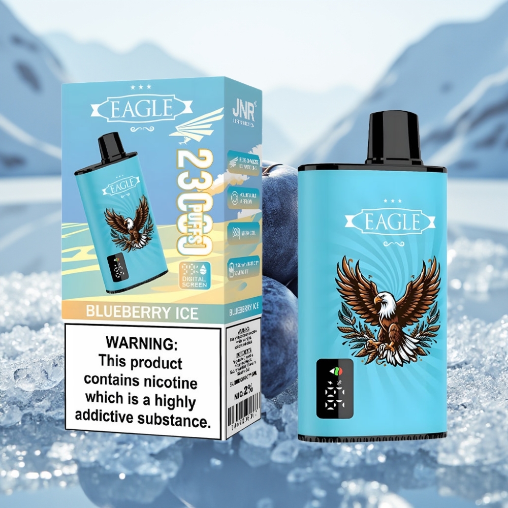 JNR EAGLE Smart 23000 Puffs Disposable Vape Mirtilo Gelo com Tela Digital e Bateria 750mAh