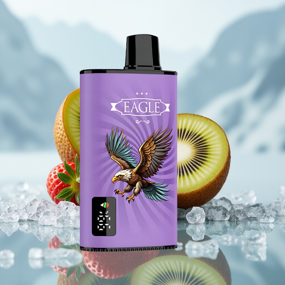 JNR EAGLE Smart 23000 Puffs Disposable Vape Morango Kiwi Tela Digital 25ml JNR EAGLE Smart 23000 Puffs Disposable Vape Morango Kiwi Tela Digital 25ml