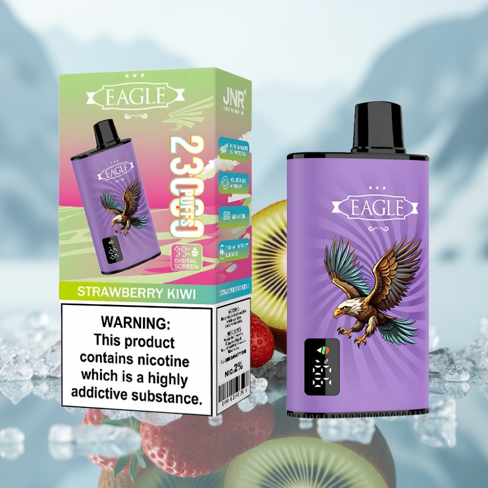 JNR EAGLE Smart 23000 Puffs Disposable Vape Morango Kiwi Tela Digital 25ml