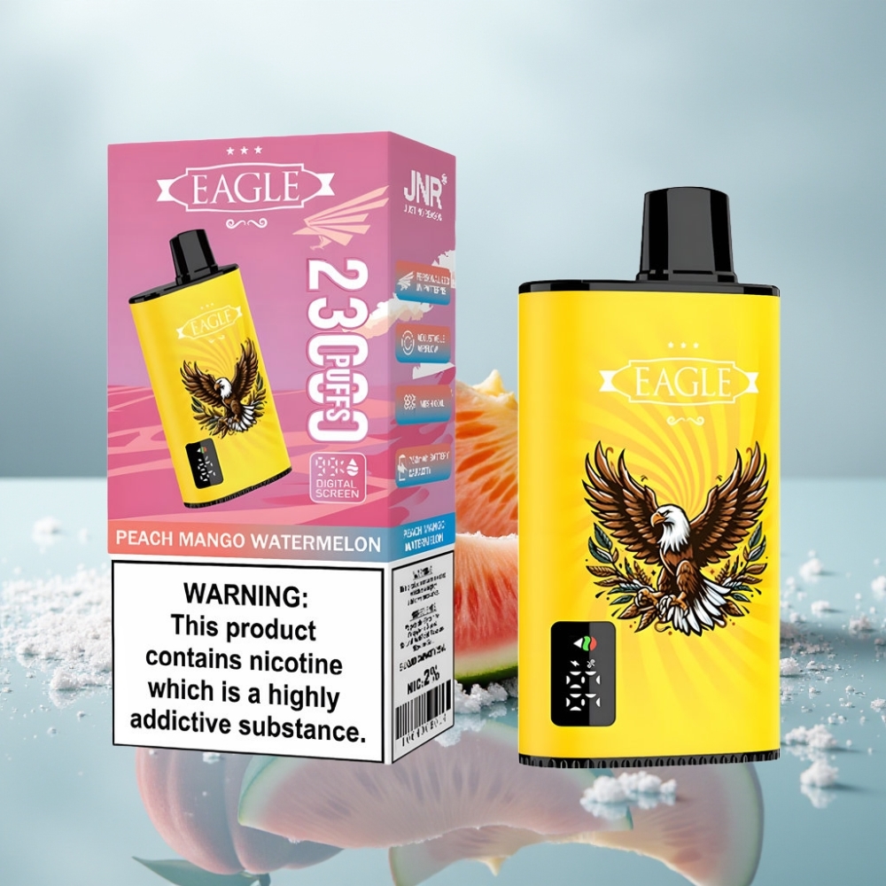 JNR EAGLE Smart 23000 Puffs Pêssego Manga Melancia Tela Digital 1.0ohm Mesh Coil