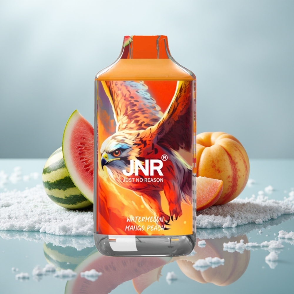 JNR Falcon 16000 Puffs Disposable Vape Melancia Manga Pêssego 22ml Dual Mesh