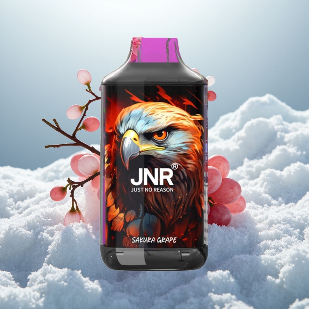 JNR Falcon 16000 Puffs Disposable Vape Uva Sakura Capacidade 22ml