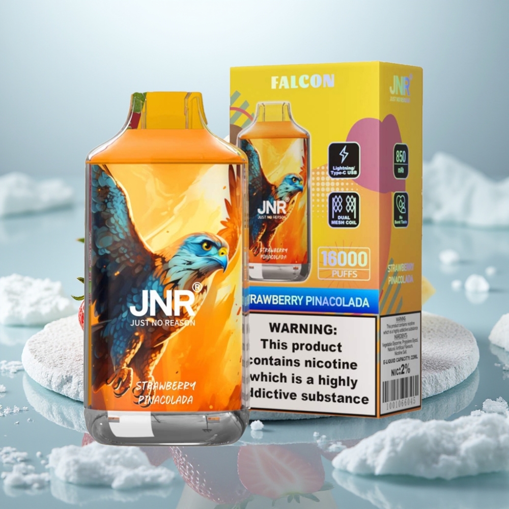 JNR Falcon 16000 Puffs Morango Pina Colada Capacidade Bateria 850mAh