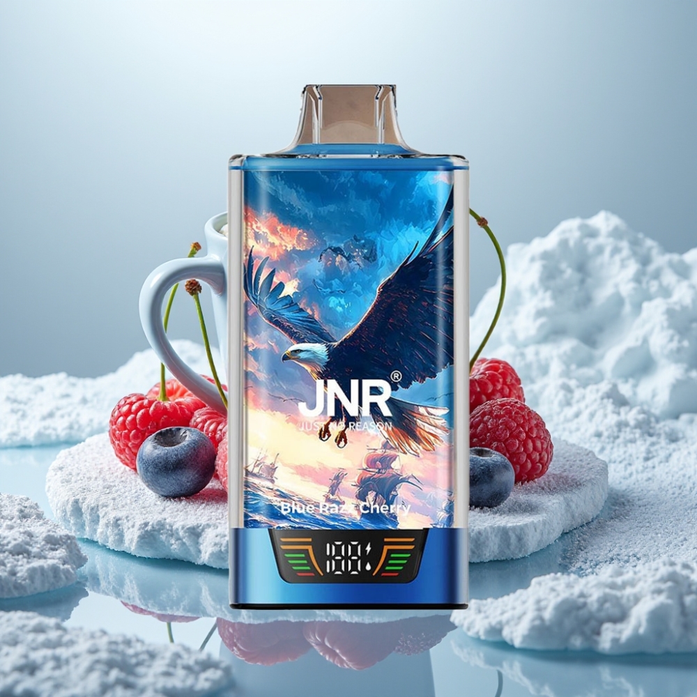 JNR Falcon Pro 28000 Disposable Vape Blue Razz Cereja Capacidade 30ml JNR Falcon Pro 28000 Disposable Vape Blue Razz Cereja Capacidade 30ml