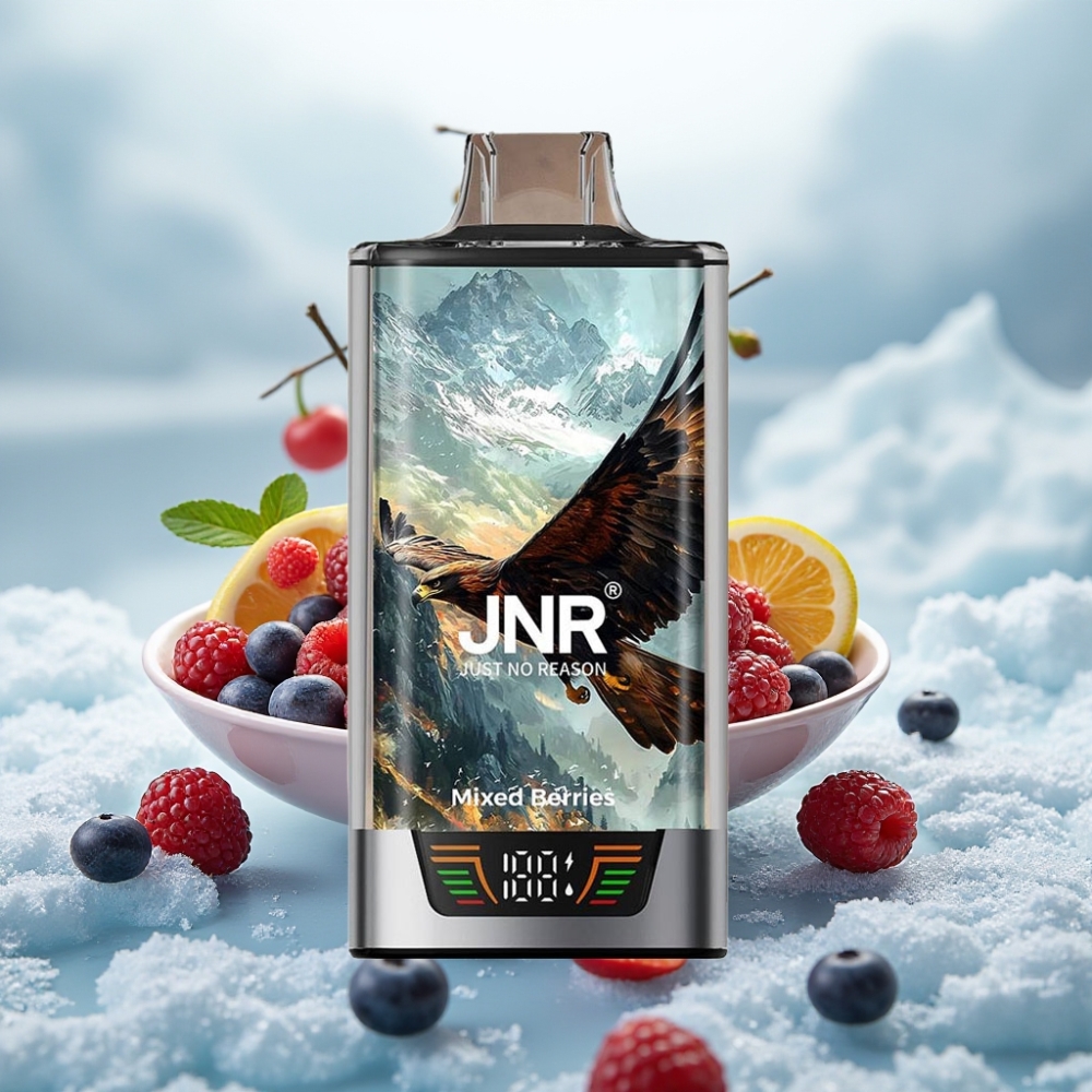 JNR Falcon Pro 28000 Disposable Vape Frutas Vermelhas Capacidade 30ml Dual Mesh JNR Falcon Pro 28000 Disposable Vape Frutas Vermelhas Capacidade 30ml Dual Mesh