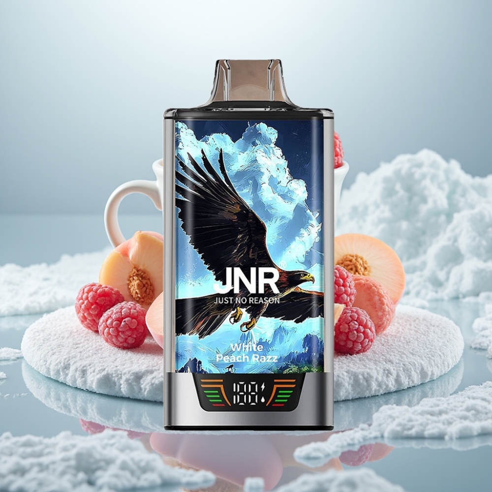 JNR Falcon Pro 28000 Pêssego Branco Razz 30ml 5% Nicotina