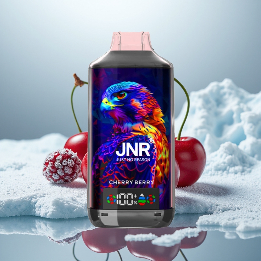 JNR Falcon X 18000 Puffs Cereja e Frutas Silvestres Display Digital Tipo-C JNR Falcon X 18000 Puffs Cereja e Frutas Silvestres Display Digital Tipo-C