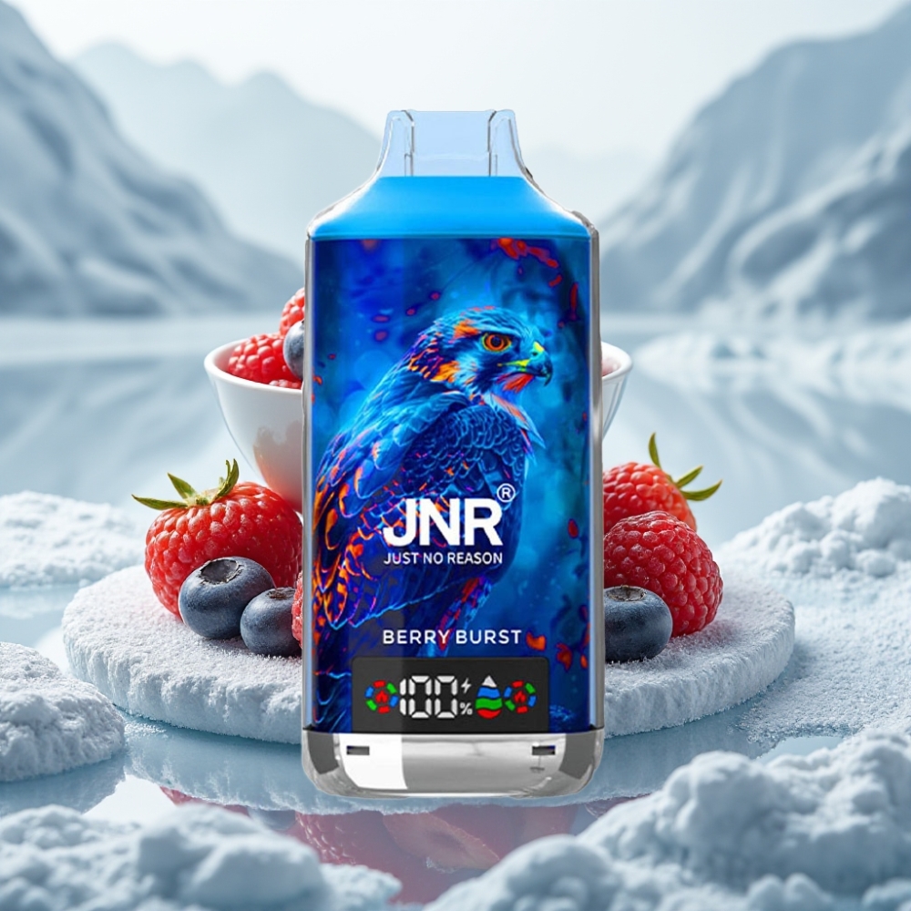 JNR Falcon X 18000 Puffs Disposable Vape Explosão de Frutas Vermelhas Display Digital JNR Falcon X 18000 Puffs Disposable Vape Explosão de Frutas Vermelhas Display Digital
