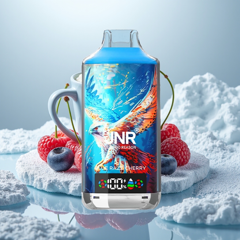 JNR Falcon X 18000 Puffs Disposable Vape Mirtilo Cereja Display Digital Dual Mesh Coil JNR Falcon X 18000 Puffs Disposable Vape Mirtilo Cereja Display Digital Dual Mesh Coil