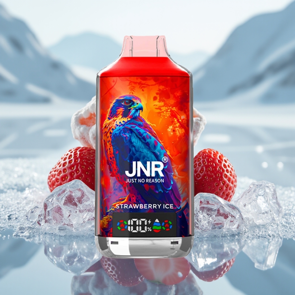 JNR Falcon X 18000 Puffs Disposable Vape Morango Gelo Capacidade:24ml Tipo-C