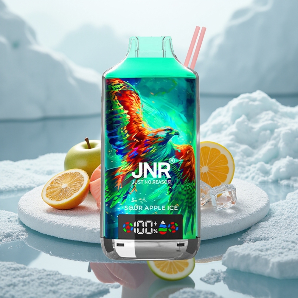 JNR Falcon X 18000 Puffs Maçã Verde Gelada Display Digital Carga Rápida Type-C