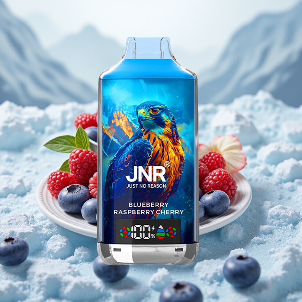 JNR Falcon X 18000 Puffs Mirtilo Framboesa Cereja Dual Core Digital Display