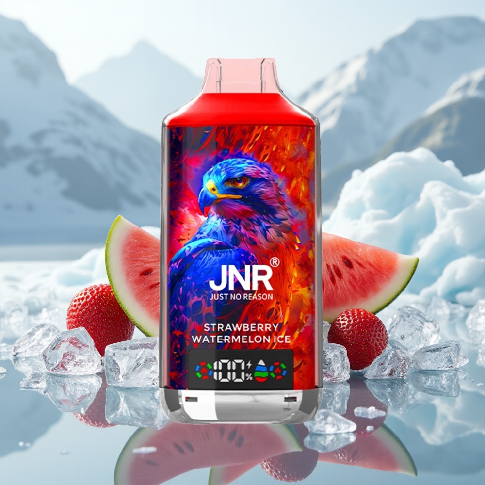 JNR Falcon X 18000 Puffs Morango Melancia Gelo Capacidade:24ml Dual Mesh Coil