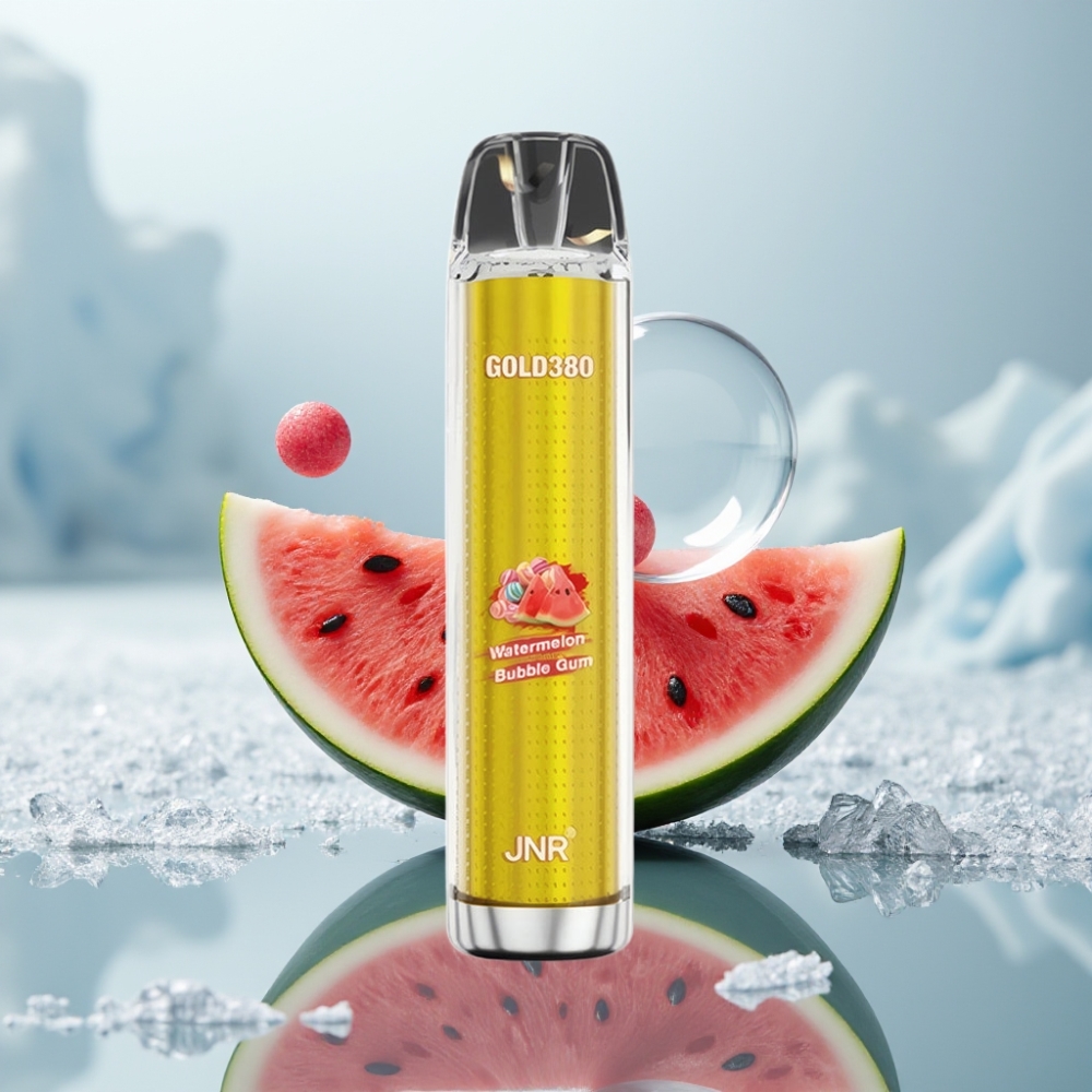 JNR Gold380 6000 Puffs Disposable Vape Chiclete de Melancia Capacidade da Bateria 1500mAh JNR Gold380 6000 Puffs Disposable Vape Chiclete de Melancia Capacidade da Bateria 1500mAh